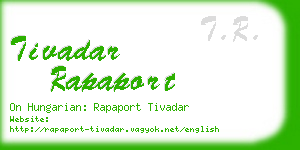 tivadar rapaport business card